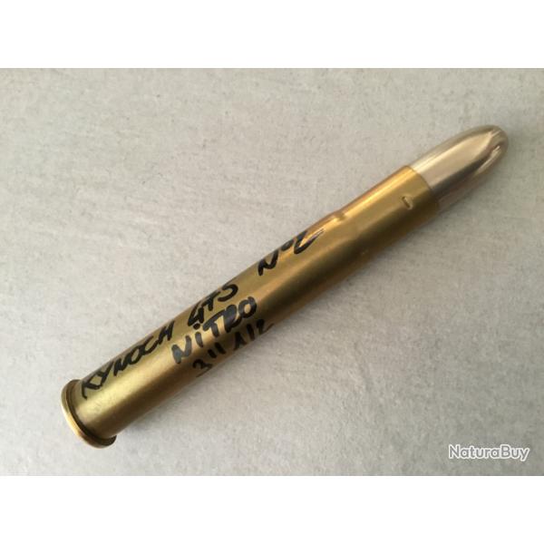 Superbe cartouche de collection KYNOCH 475 N�2 NITRO 3*1/2 ogive CUPRONICKEL