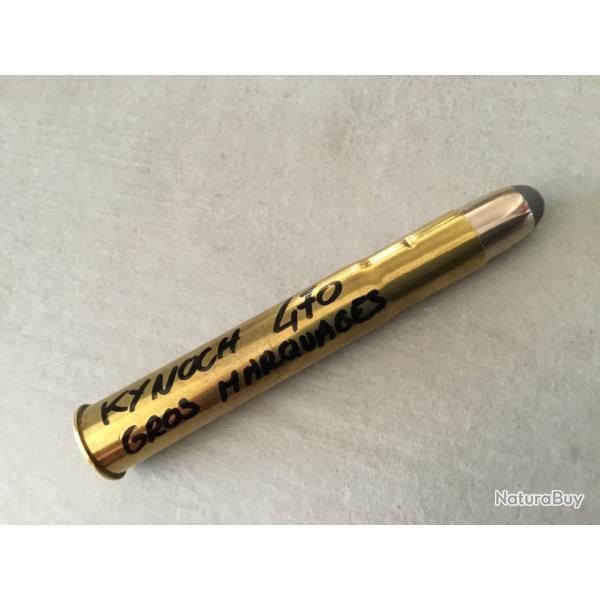 Superbe cartouche de collection KYNOCH 470 GROS MARQUAGES OGIVE CUPRO 1/2 BLIND�E