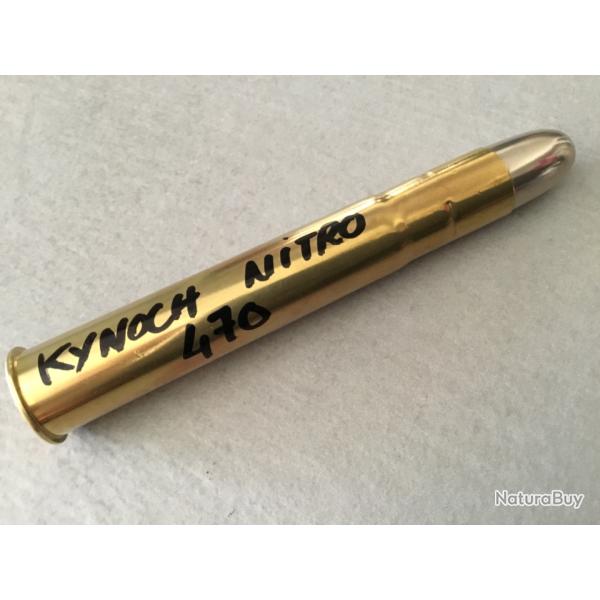 Superbe cartouche de collection KYNOCH NITRO 470 OGIVE CUPRO