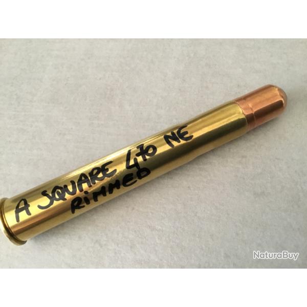 Superbe cartouche de collection � SQUARE 470 NITRO EXPRESS RIMMED 1/2 BLIND�E