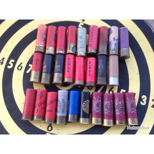 Cartouches de chasse anciennes pour collection en cal12.