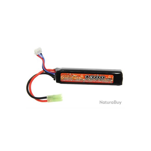 Batterie Li-Po 1 stick 11.1V - 1300 mAh 40C mini tamiya | VB power (0000 1749) - Airsoft