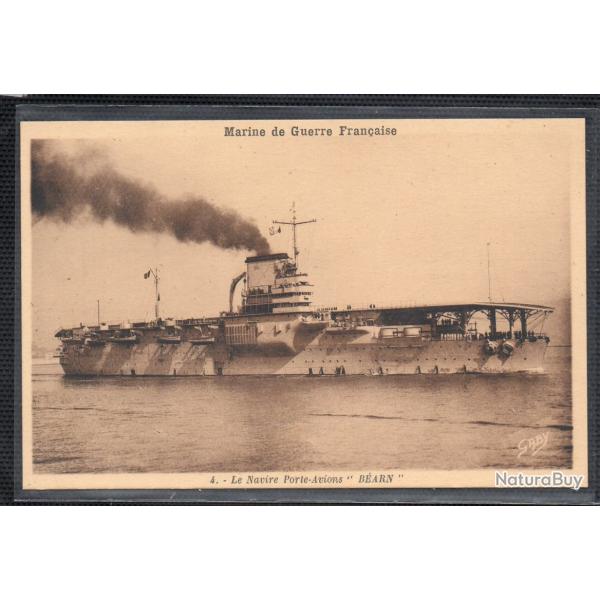 CPA - Marine de Guerre Fran�aise  -Le Navire Aorte Avions " B�ARN "N� 3698