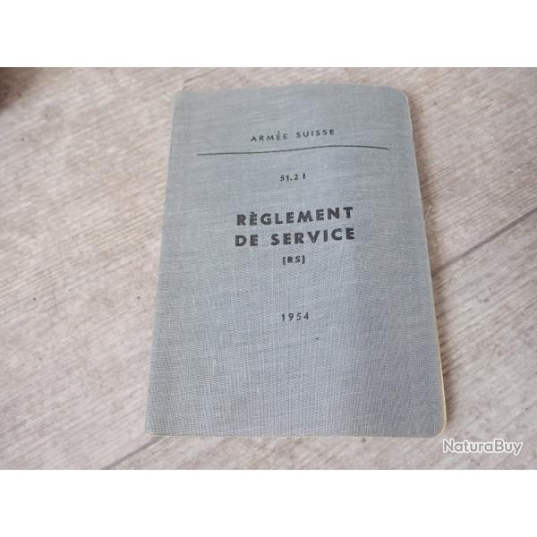 R�glement, notice : REGLEMENT DE SERVICE. 1954