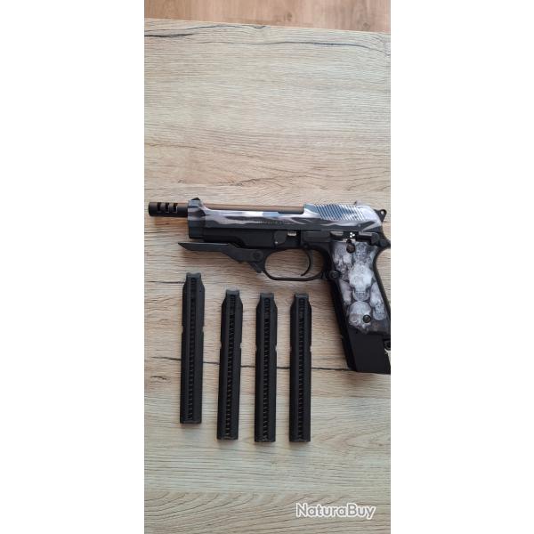 R�plique airsoft Beretta M93R Tokyo MaruiCustom Laylax Skulls - AEP