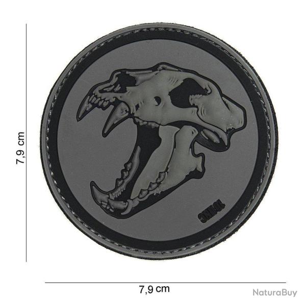 Patch 3D PVC Skull Tigre (101 Inc) Noir