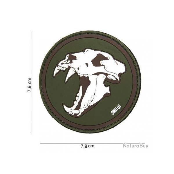 Patch 3D PVC Skull Tigre (101 Inc) Blanc