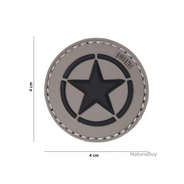 Patch 3D PVC "Star" (101 Inc) Gris