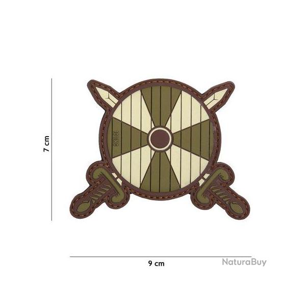 Patch 3D PVC Viking Shield & Sword (101 Inc) OD