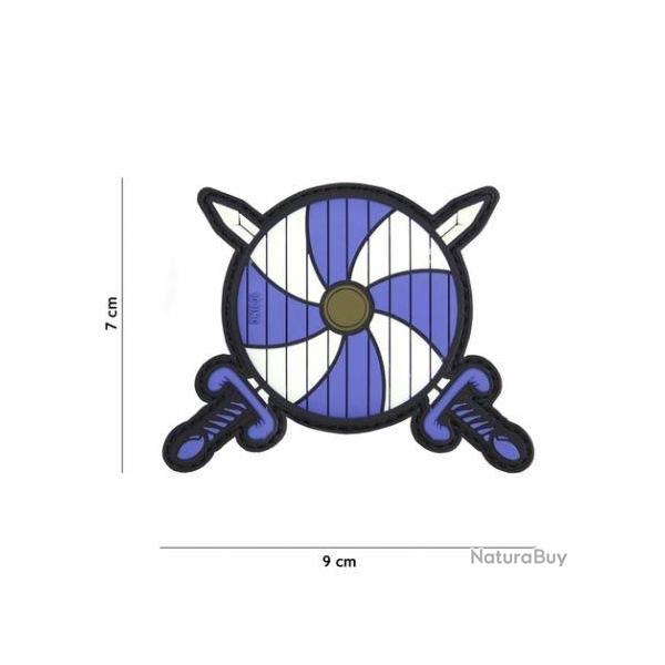 Patch 3D PVC Viking Shield & Sword (101 Inc) Bleu