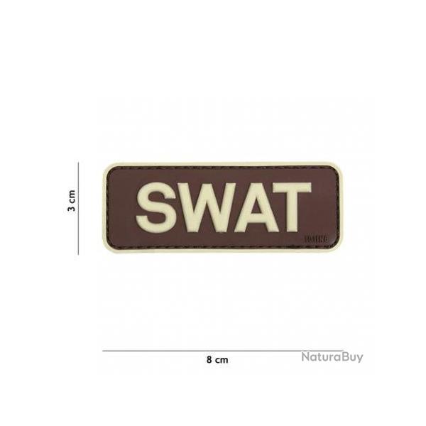 Patch 3D PVC SWAT (101 Inc) Marron