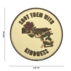 Patch 3D PVC Shot Them With Kindness (101 Inc) Coyote