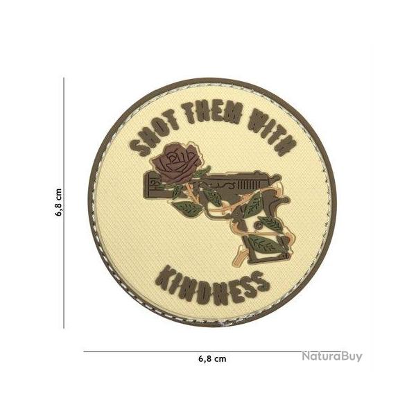 Patch 3D PVC Shot Them With Kindness (101 Inc) Coyote