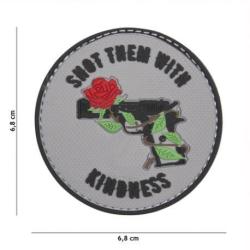Patch 3D PVC Shot Them With Kindness (101 Inc) Gris