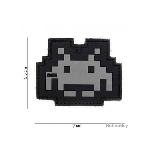 Patch 3D PVC Space invader (101 Inc) Noir