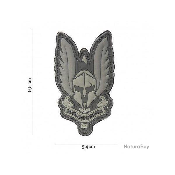 Patch 3D PVC Spartan Fight in the Shade (101 Inc) Gris