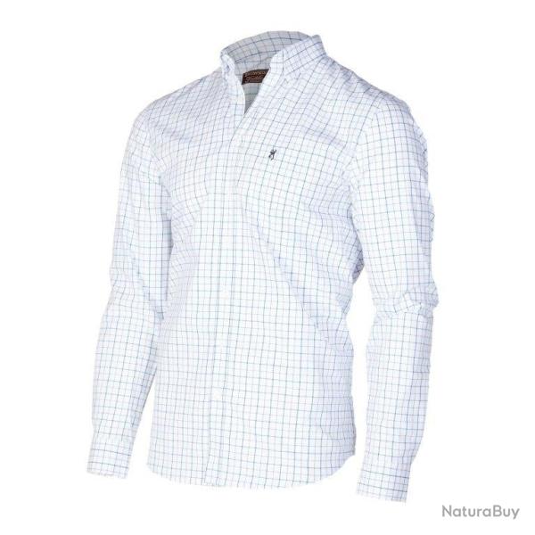 Chemise BROWNING olivier bleue � manches longues