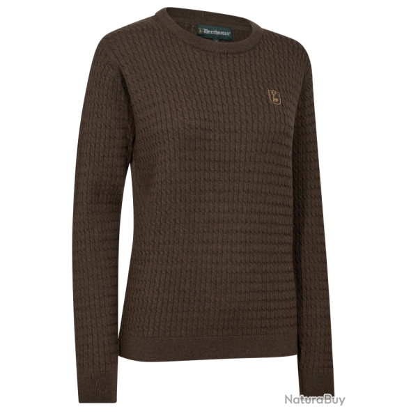 Pull femme Harrington marron DEERHUNTER-46