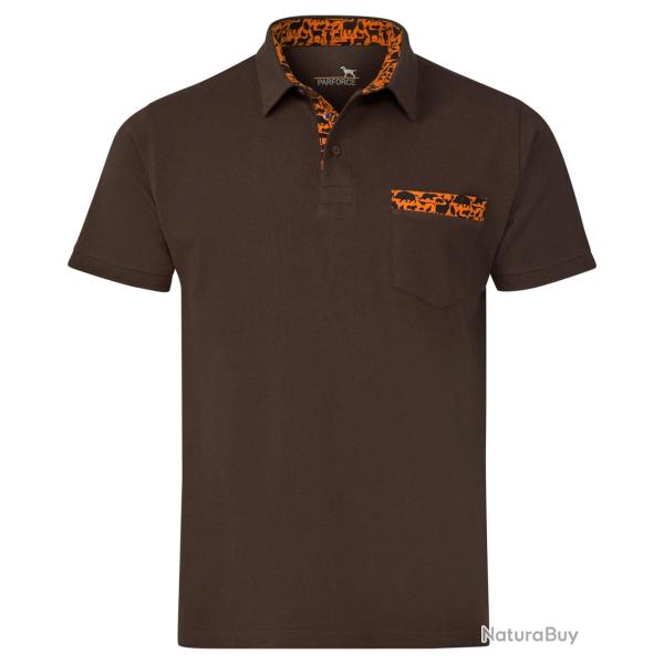 Polo avec d�tails d animaux de la for�t Couleur Marron Orange