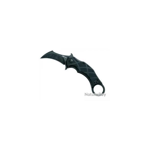 Couteau Karambit FoxEdge THE CLAW lame Hawkbil 8Cr13MoV revtement Idroglider finition  blackwash 