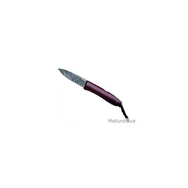 Couteau Lionsteel OPERA lame acier damas inox � cran +coffret +manche bois de santos