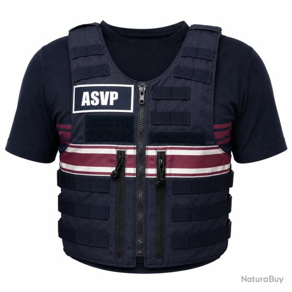Gilet pare balle ASVP Full Tactical Mixte 0101.06 NIJ 0115.00 50 joules L2 E2