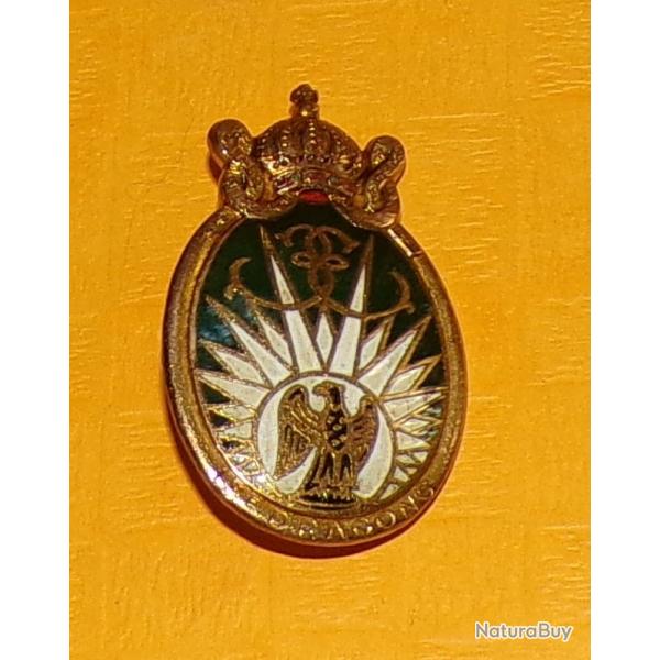 13� R�giment de Dragons Parachutistes, �mail, 2 bol�ros ronds Drago , �cu de dame vert surmont� d'un