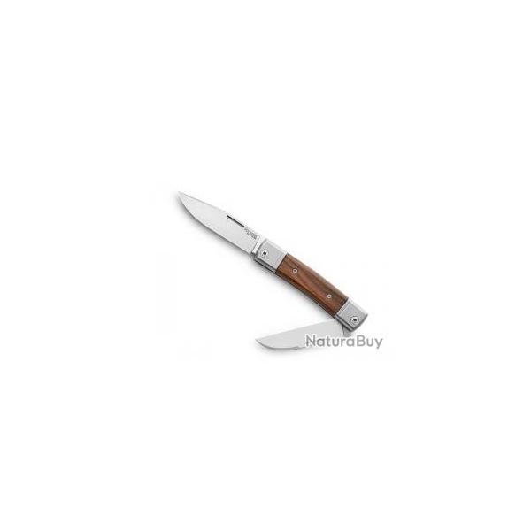 Couteau Lionsteel BESTMAN 2 lames (Clip-point+Wharncliffe) acier M390 Bohler satin� � cran