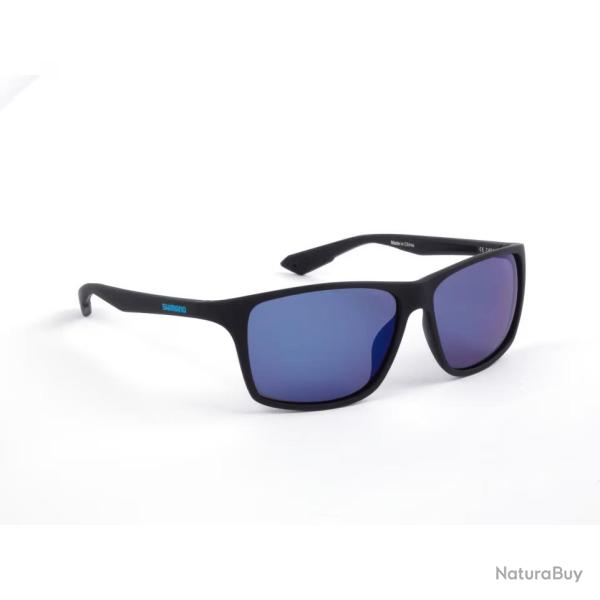 Lunettes Polarisantes Shimano Technium Matte Black & Blue Mirror