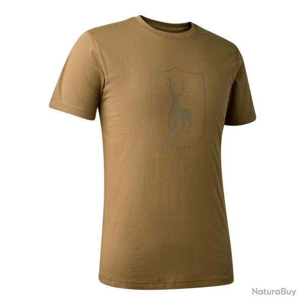 T-shirt DEERHUNTER avec logo couleur butternut