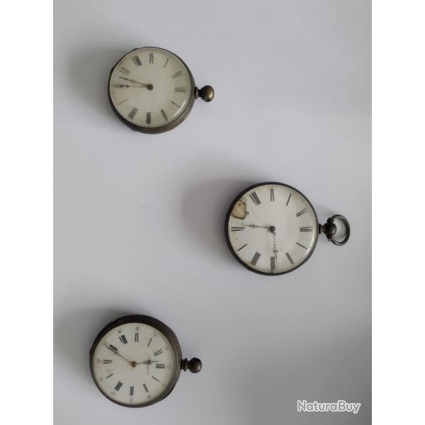 Lot de 3 montres � gousset 3