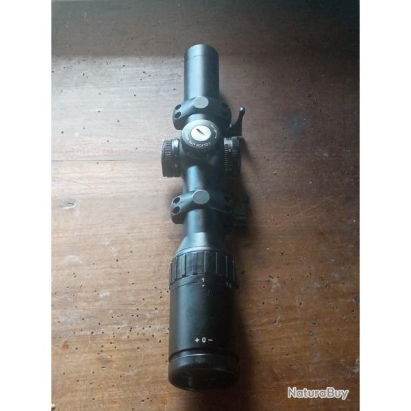 Lunette de battue Hawke Endurance 1-4x24 avec colliers rapides