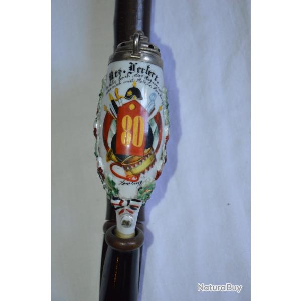 PIPE ALLEMANDE RESERVISTE 80 FUSILIER INFANTERIE-HESSE-WIESBADEN-HOMBURG-1896/1898-GUILLAUME II