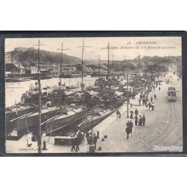 CPA - Marine de Guerre Fran�aise  -QUAI ALEXANDRE III et le BASSIN DU COMMERCE  N� 3705