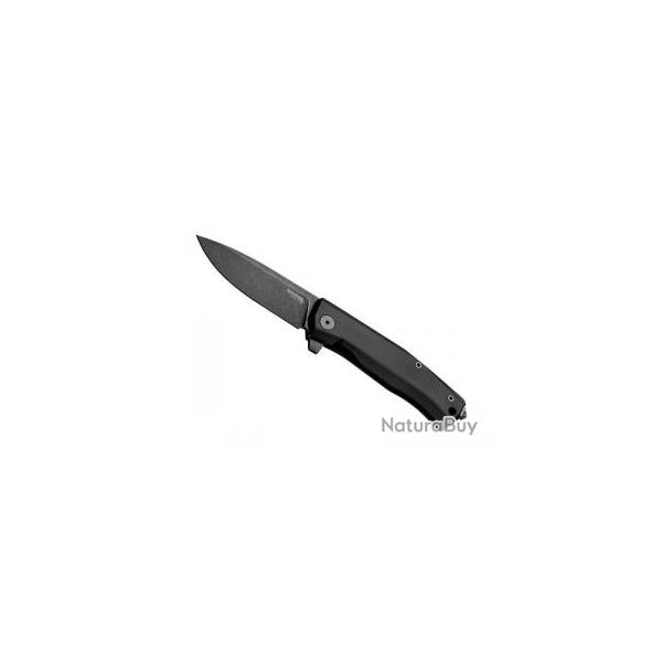 Couteau Lionsteel  MYTO lame acier M390 Bohler finition blackwash +manche aluminium noir