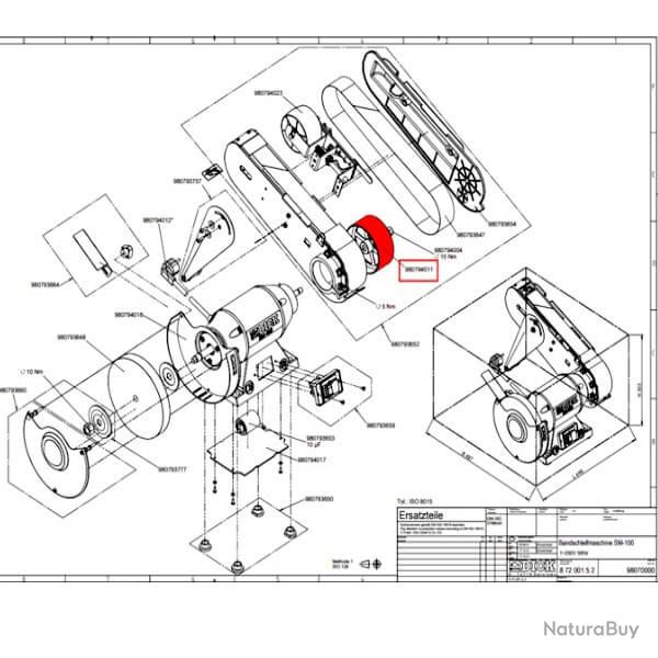 9 8079 4011 Rouleau d'entra�nement pour bras SM-100