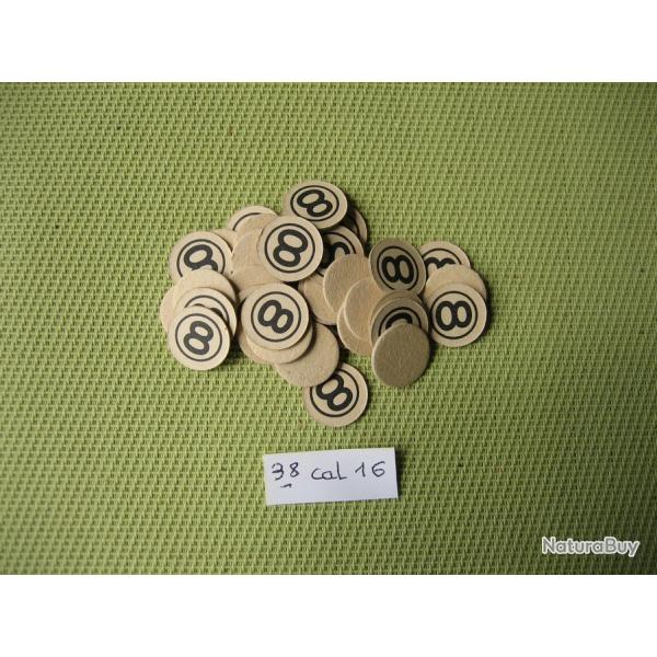 38 cartons num�rot�s cal 16 No 8 ou neutre