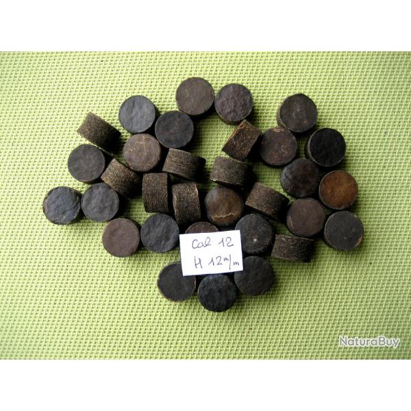 100 bourres feutre gris de 1�r qualit� cal 12 �paisseur 12 mm (bien lire  l'annonce)