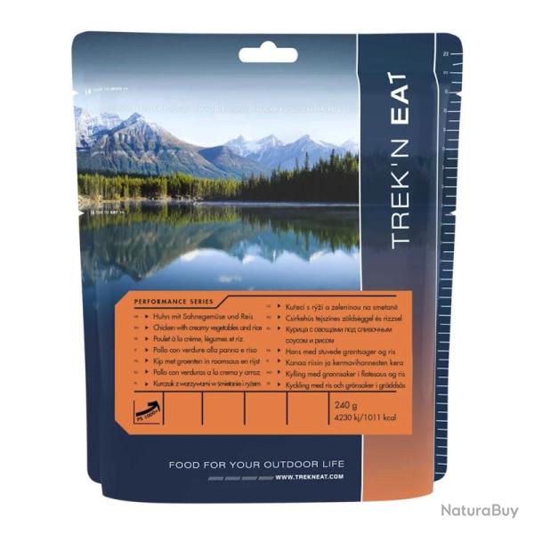 Repas lyophilis� Trek'n Eat Poulet � la cr�me, riz et l�gumes PERFORMANCE