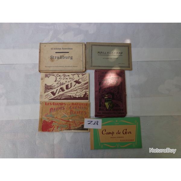 LOT DE CINQ CARNETS DE CARTES POSTALES MILITAIRES 14-18 - Z18
