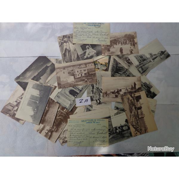 LOT DE CINQUANTE CARTES ANCIENNES DU MAROC PARC D'ARTILLERIE DE CASABLANCA DE 1915 � 1917 - Z19