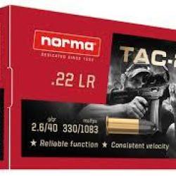 Boite de munition Norma Tac 22 Subsonic x500
