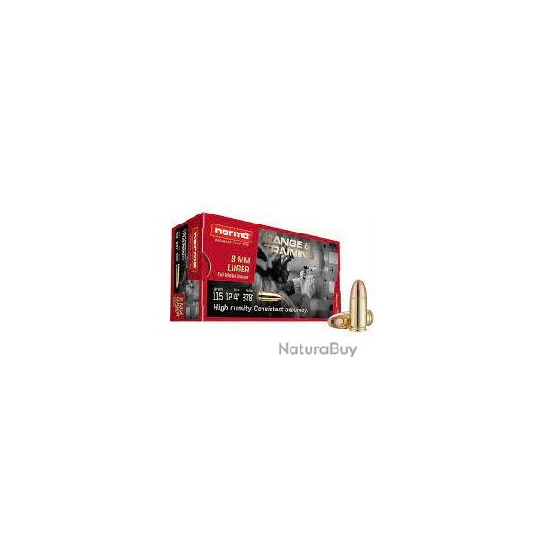 Boite de munition Norma 9x19 115GR x500  POUR ARME ANCIENNE