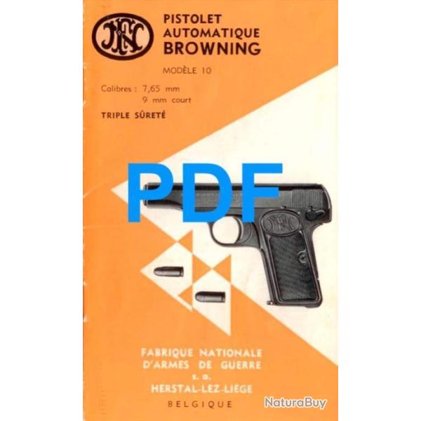 NOTICE au format PDF : PISTOLET BROWNING MODELE 10