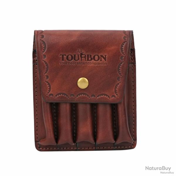 �tui pour munitions ray�es - TOURBON - cuir marron - LIVRAISON GRATUITE