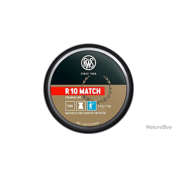 Plombs cal.4,5mm RWS R10 MATCH (0.45gr) par 10 boites ( 5 000 plombs )