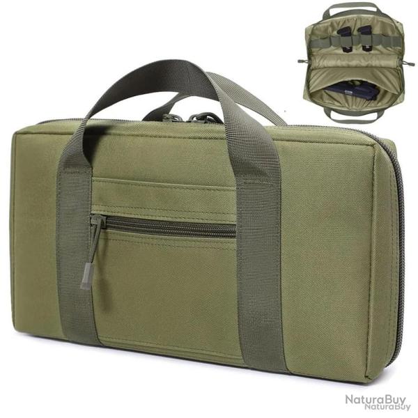 Sac de transport pour 2 armes de poing + 7 chargeurs - vert - LIVRAISON GRATUITE