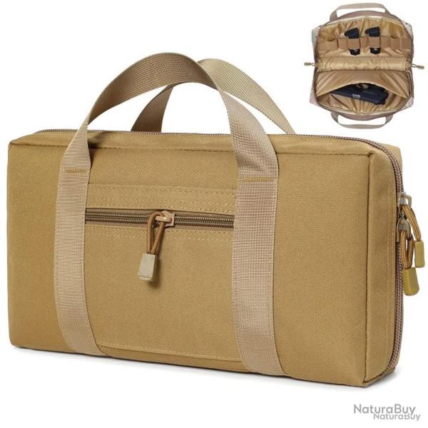 Sac de transport pour 2 armes de poing + 7 chargeurs - beige - LIVRAISON GRATUITE