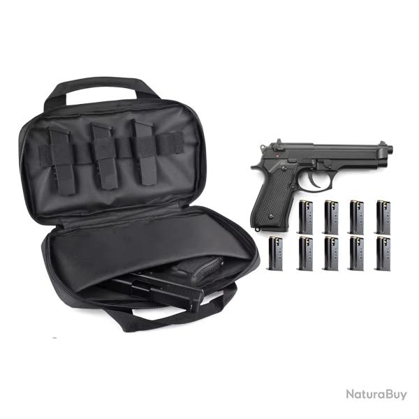 Sac de transport discret pour armes de poing et chargeurs - noir - LIVRAISON GRATUITE