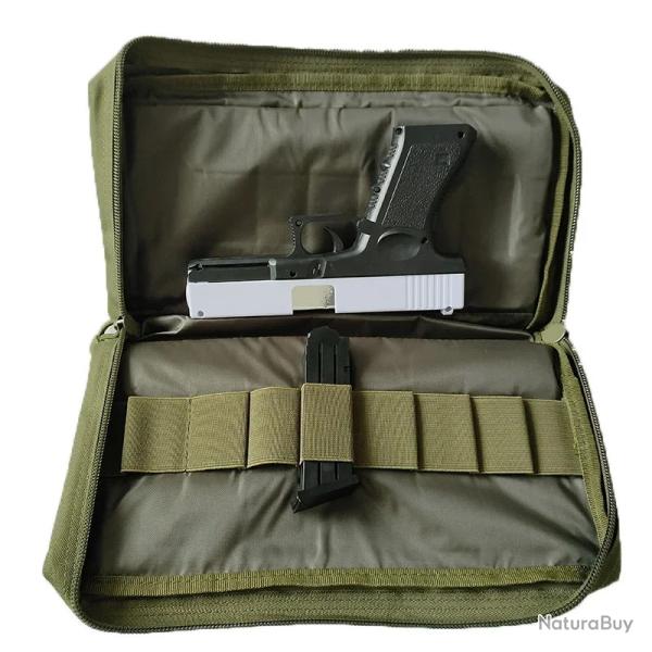 Sacoche pour armes de poing + chargeurs et accessoires - vert - LIVRAISON GRATUITE